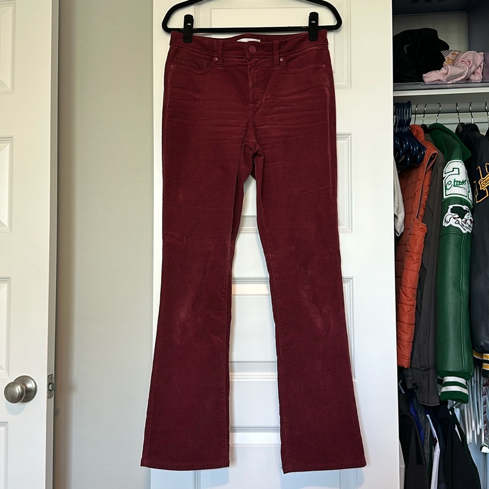 LC Lauren Conrad Skinny Maroon Corduroy Pant | Boot Cut size 10